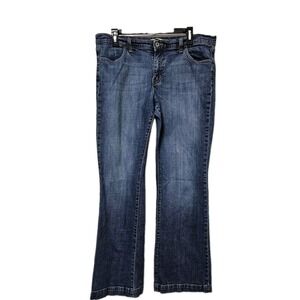 Gap Bootcut Jeans Women's‎ 14R (35x30.5) Long & Lean Stretch Blue Denim Mid Rise
